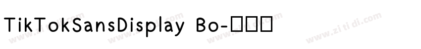 TikTokSansDisplay Bo字体转换